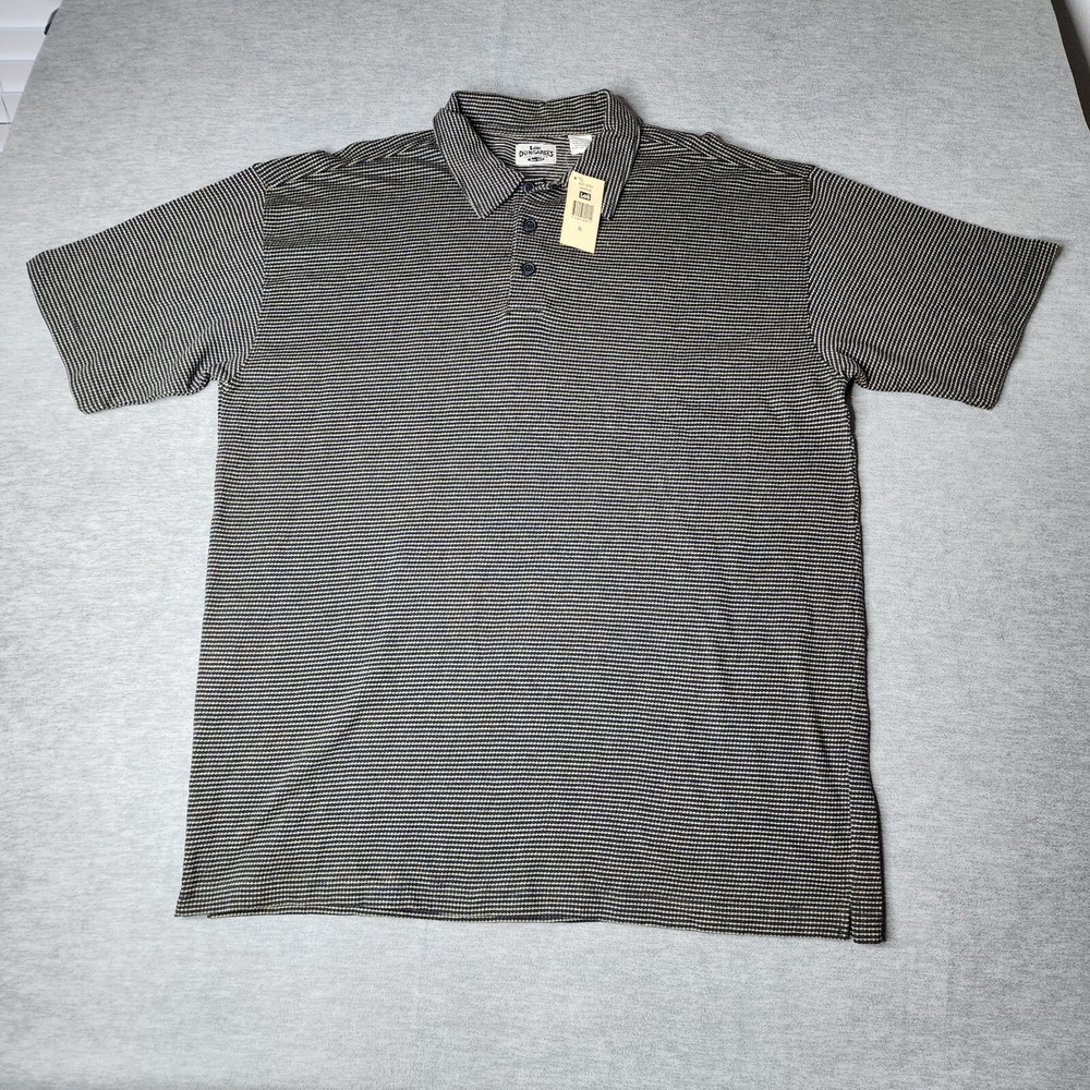 Lee Dungarees Size XL Brown Striped Polo Shirt Golf New 657-3731